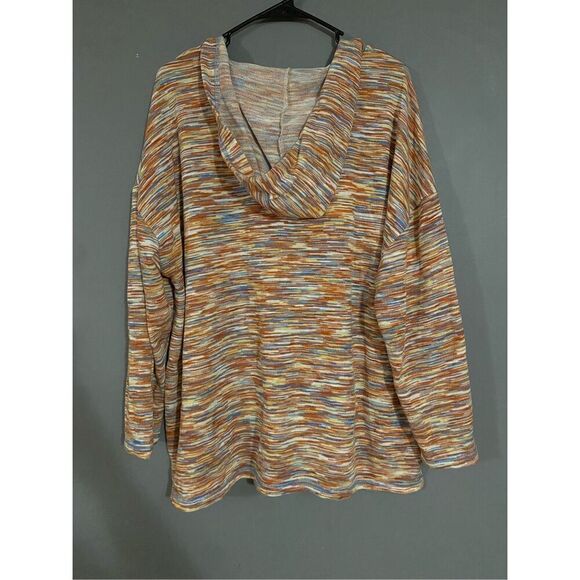 Soleillee Multicolored Pullover Hoooded Sweater Size 2X NWOT - Picture 6 of 6